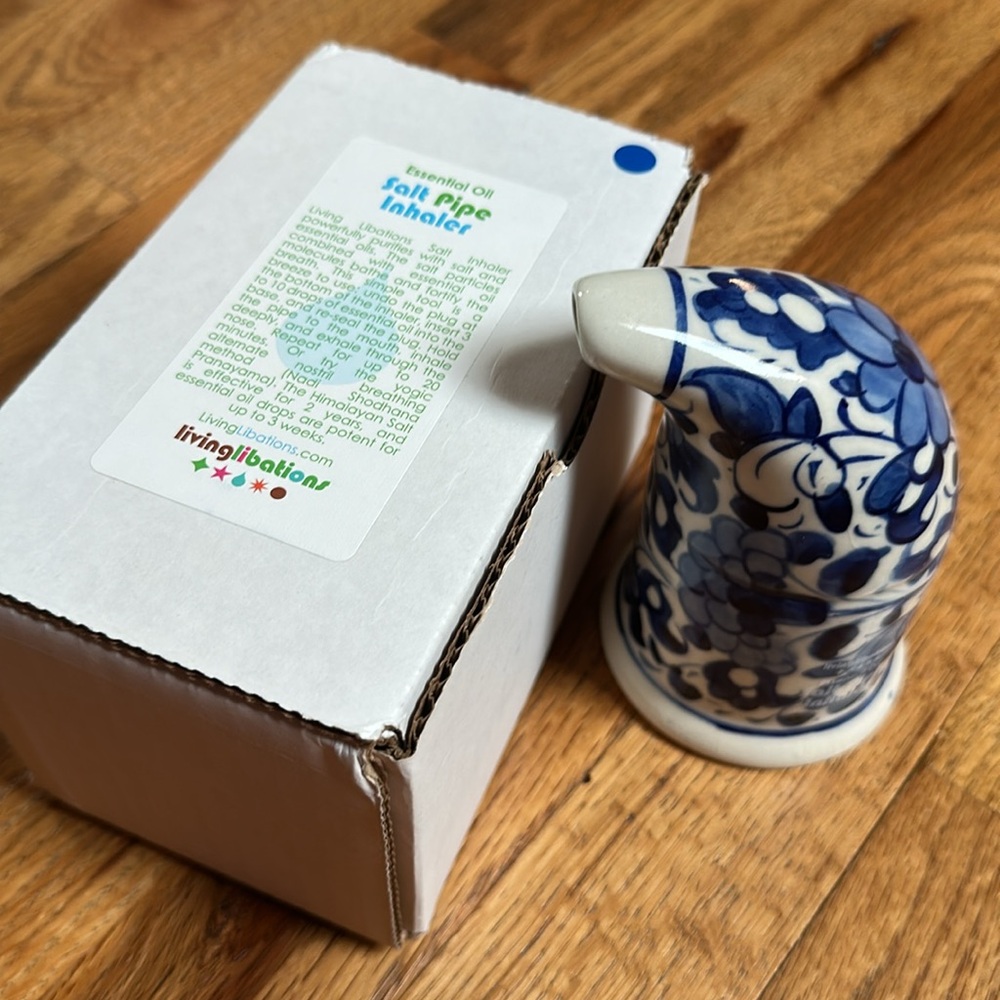 Living Libation Salt Pipe Inhaler Essential Oils Himalayan Salt Yogic Breathing